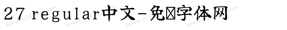 27 regular中文字体转换